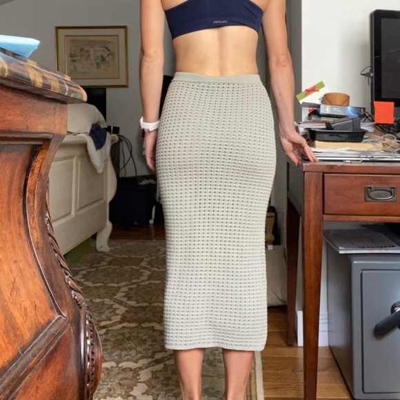 Reformation Circa Knit Skirt in Dove Gray - Picture 6 of 10